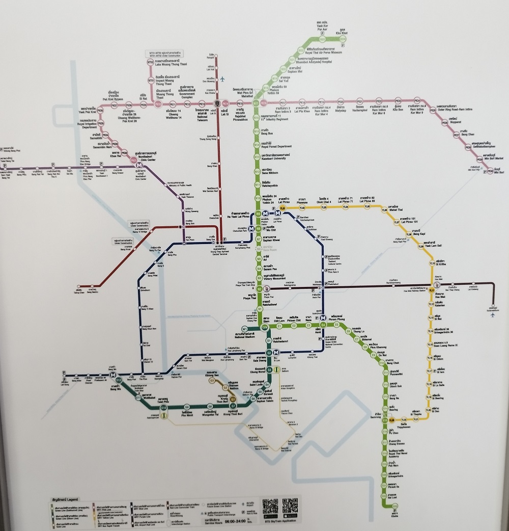 Bangkok public transport map 2023