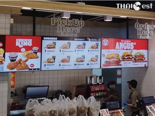 Burger King in Thailand Menu
