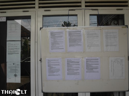 The information board at the Royal Thai Consulate, Denpasar