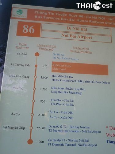 Hanoi Airport Bus 86: Noi Bai Airport – City Center