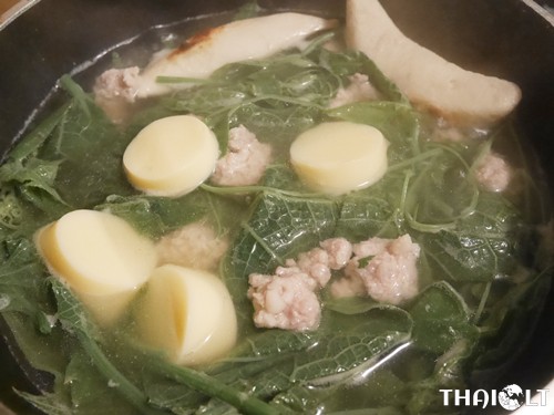 Ivy Gourd Leaves Soup (Tom Jued Tam-Leung) : ต้มจืดตำลึง