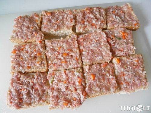 Easy to Bake Pork Toast (Khanompang Na Moo) : ขนมปังหน้าหมู