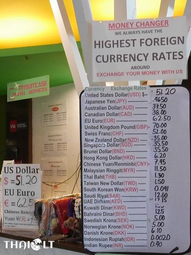 Currency Exchange Rates in Panglao, Bohol, Philippines