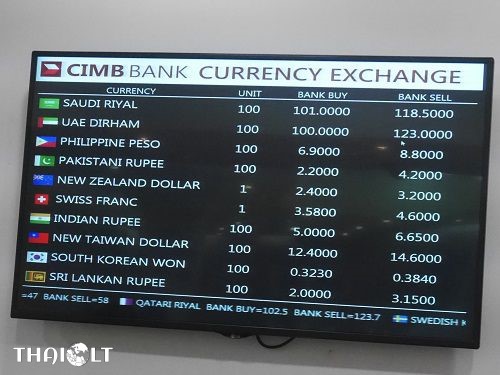 Currency exchange at Penang Airport