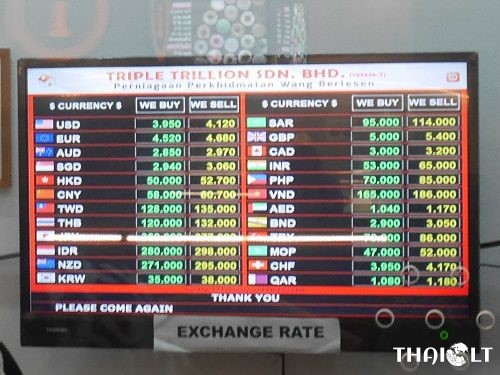 Currency Exchange at Penang Sentral in Butterworth