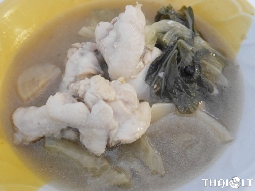 Pickled Mustard Green with Chicken Soup (Tom Pak-Gad Dong) : ต้มผักกาดดอง