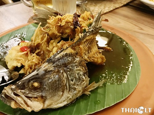 Deep Fried Fish with Tamarind Sauce 