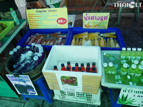 Herb juices at Taling Chan Floating Market