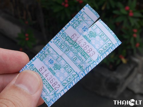 Ticket of Bus No.79 to Taling Chan Floating Market 